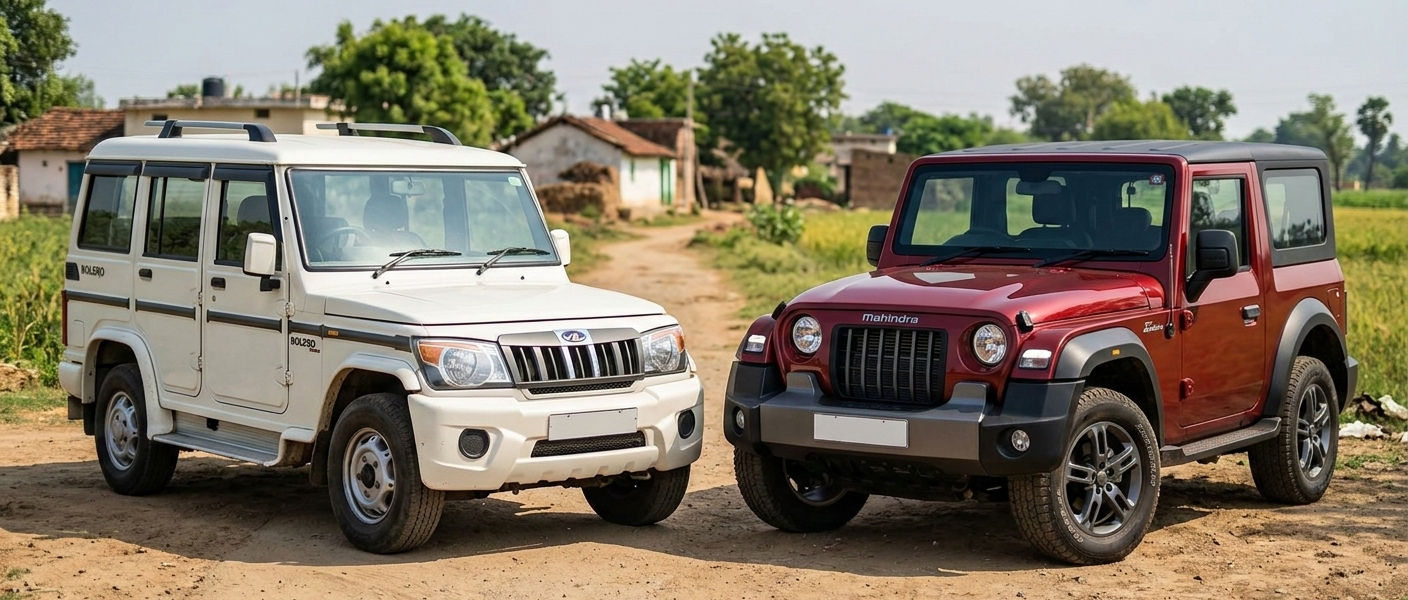 Mahindra Bolero vs Mahindra Thar Gemini