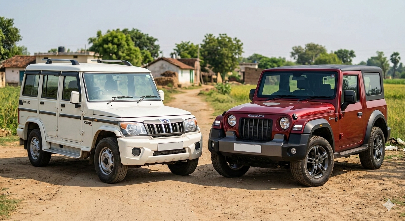 Mahindra Bolero vs Mahindra Thar Gemini